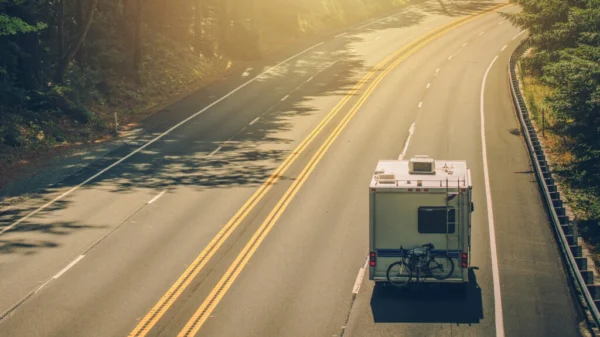 A motor home plowed into dozens of vehicles during heavy traffic on eastbound I-580 in Northern California.