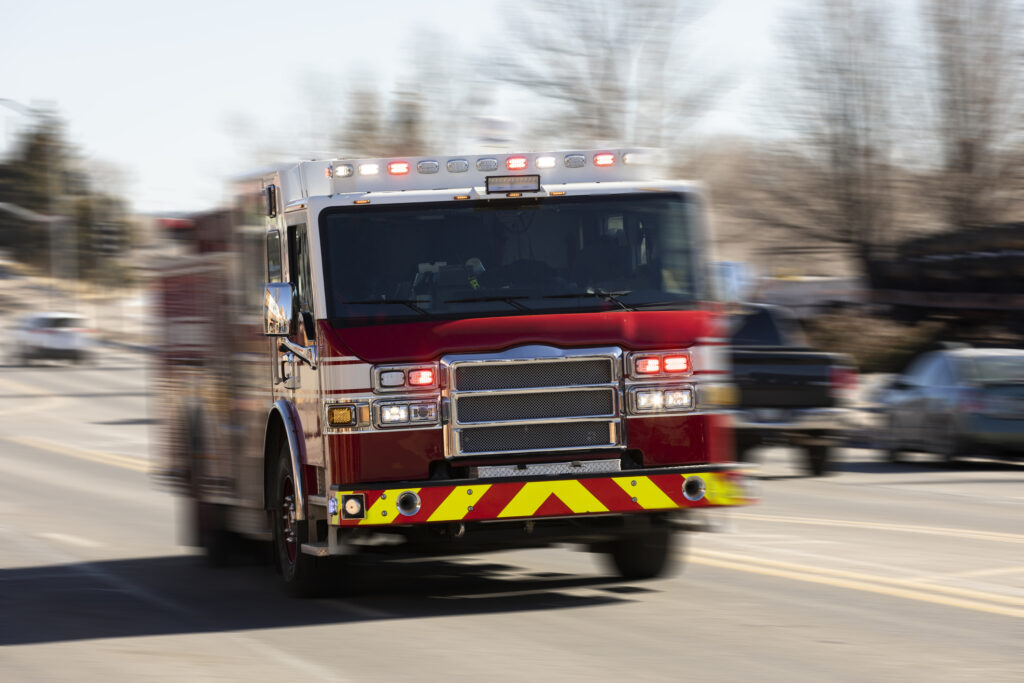5 injured in fire engine crash in Stockton.