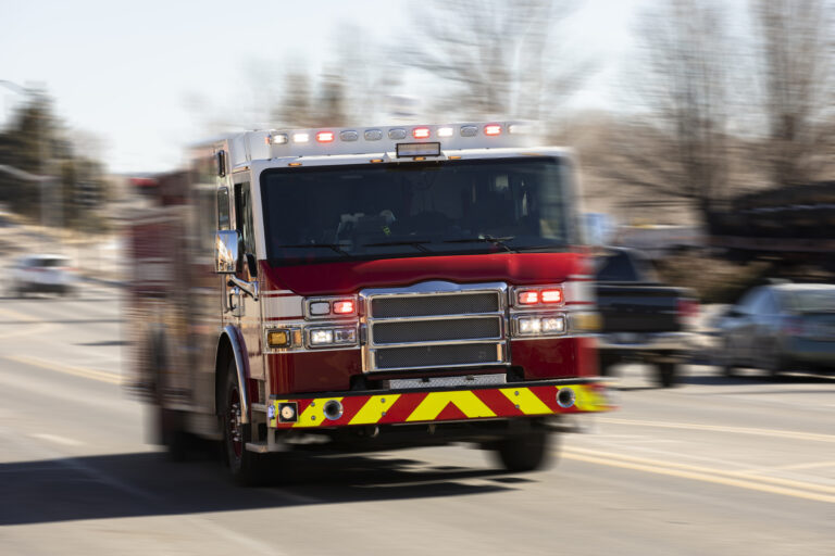 2 injured in 4-vehicle crash with fire truck in Santa Monica.