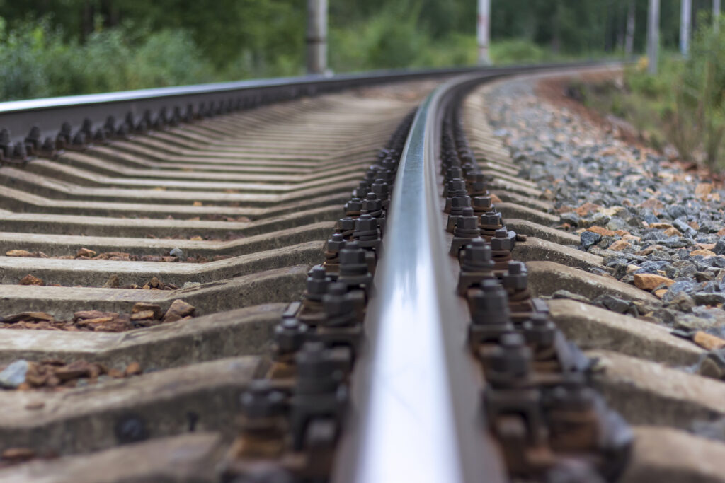 One injured in 2-vehicle crash that leaves vehicle on railroad tracks in Stockton.