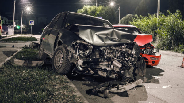 One injured in multi-vehicle crash near Patterson.