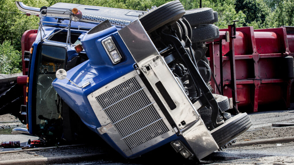 1 injured in semi-truck crash on I-205 in Tracy.