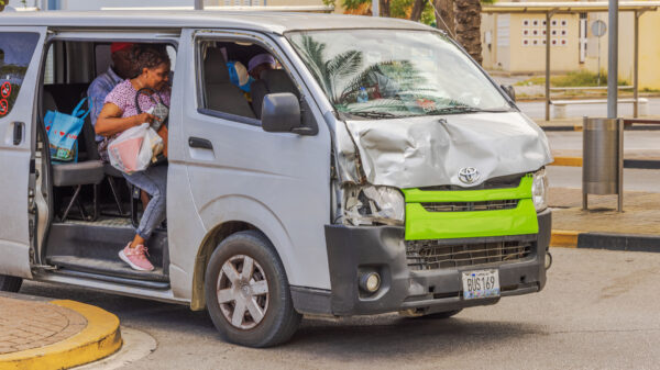 5 injured in collision involving a passenger van in Van Nuys.