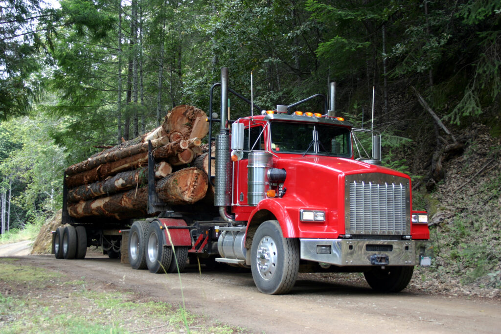 2 injured in collision with logs from a logging truck on Highway 299 in Trinity County.