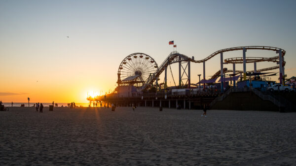 Pedestrian run over and killed by vehicle near the Santa Monica Pier.